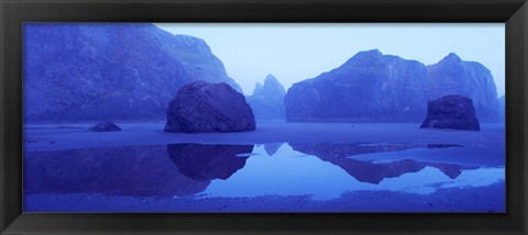 Framed Meyers Creek at Dawn, Cape Sebastian, California Print