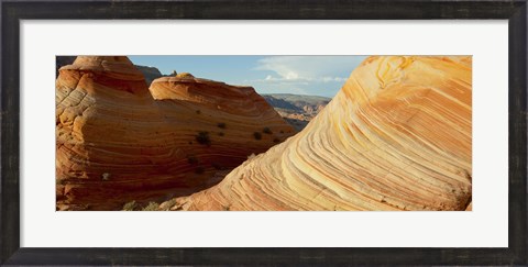 Framed Sandstone rock formations, The Wave, Coyote Buttes, Utah, USA Print