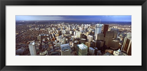 Framed Aerial view of a city, Toronto, Ontario, Canada 2011 Print