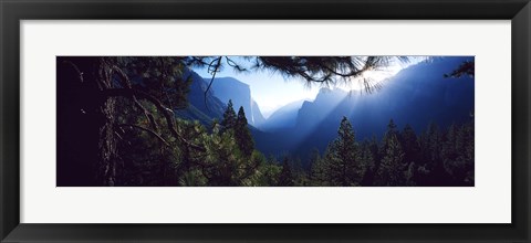 Framed Tunnel View Point at sunrise, Yosemite National Park, California, USA Print