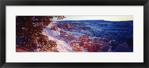 Framed Snow in Bryce Canyon National Park, Utah, USA Print