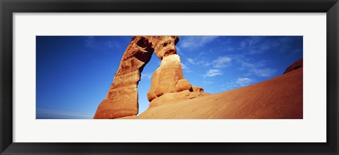 Framed Low angle view of Delicate Arch, Arches National Park, Utah, USA Print