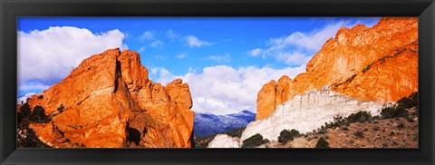 Framed Rock formations, Garden of The Gods, Colorado Springs, Colorado, USA Print