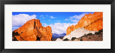 Framed Rock formations, Garden of The Gods, Colorado Springs, Colorado, USA Print