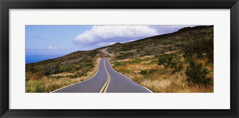 Framed Road passing through hills, Maui, Hawaii, USA Print