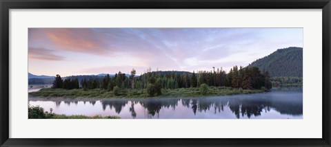 Framed USA, Wyoming, Grand Teton Park, Ox Bow Bend Print