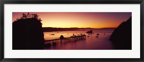 Framed Sunrise on Trinidad Bay, Trinidad, Humboldt County, California, USA Print