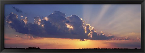 Framed Sunset, Marion County, Illinois, USA Print