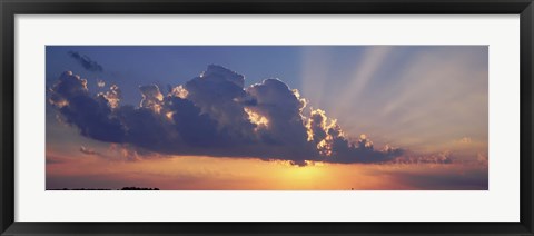 Framed Sunset, Marion County, Illinois, USA Print