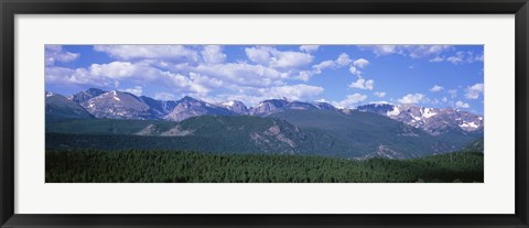 Framed Mountains fr Beaver Meadows Rocky Mt National Park CO USA Print