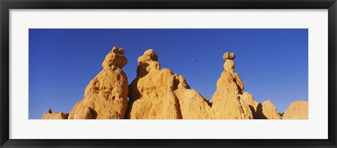 Framed Low angle view of rock formations, Queens Garden, Bryce Canyon National Park, Utah, USA Print