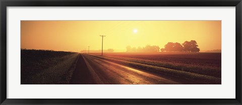 Framed Sunrise Road Maryland USA Print