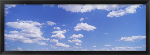 Framed White fluffy clouds Print