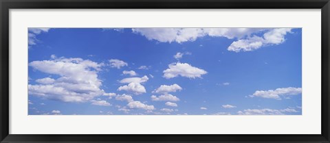 Framed White fluffy clouds Print