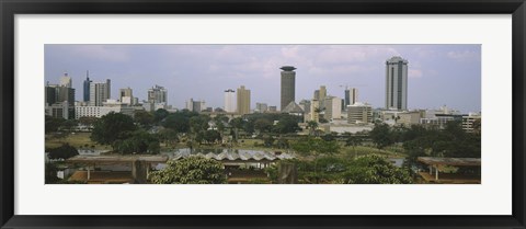 Framed Skyline View of Nairobi, Kenya Print