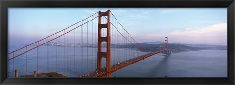 Framed Traffic On A Bridge, Golden Gate Bridge, San Francisco, California, USA Print