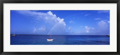 Framed Sailboat Bonaire Netherlands Antilles Print