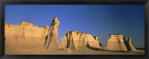 Framed Monument Rocks in Kansas Print