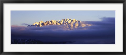 Framed Snowcapped Mountains at Dawn, Grand Teton National Park Print