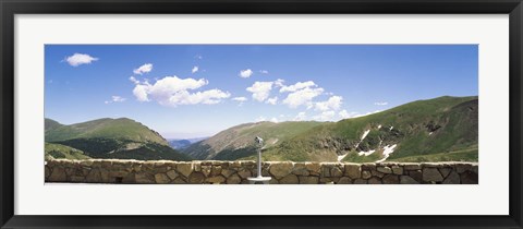 Framed Coin operated binoculars on an observation point, Rocky Mountain National Park, Colorado, USA Print