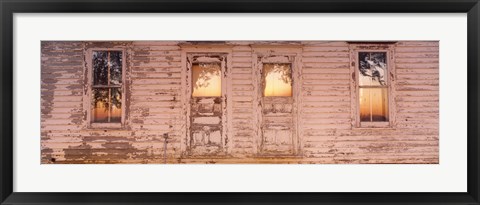 Framed Facade of a Farmhouse, Livingston County, Illinois Print