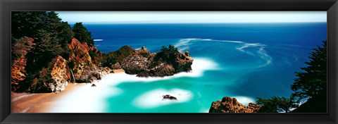 Framed Rock formations at the coast, Big Sur, California, USA Print
