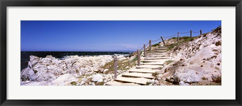 Framed Staircase on the coast, Pacific Grove, Monterey County, California, USA Print