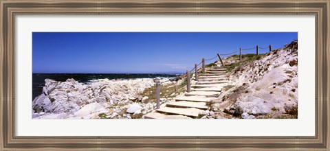 Framed Staircase on the coast, Pacific Grove, Monterey County, California, USA Print