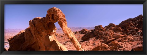 Framed Rock formations, Valley of Fire State Park, Nevada, USA Print