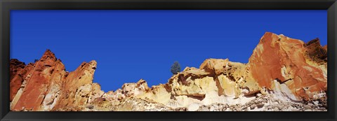 Framed Low angle view of rock formations, Rainbow Valley Conservation Reserve, Northern Territory, Australia Print