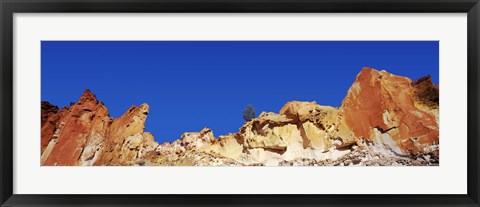 Framed Low angle view of rock formations, Rainbow Valley Conservation Reserve, Northern Territory, Australia Print