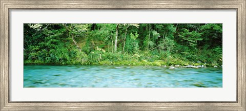 Framed Routeburn River near the Dart River and start of Routeburn Track and Mt Aspiring National Park, South Island, New Zealand Print