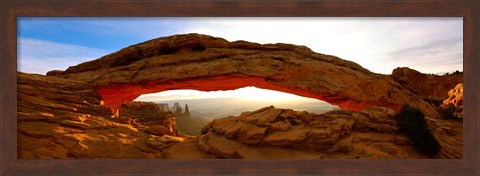 Framed Mesa Arch glowing at sunrise, Canyonlands National Park, Utah, USA Print