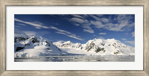 Framed Mountains and glaciers, Paradise Bay, Antarctic Peninsula Print