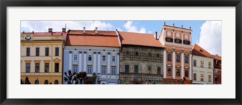 Framed Low angle view of old town houses, Levoca, Slovakia Print