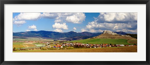 Framed Castle on a hill, Spissky Hrad, Slovakia Print