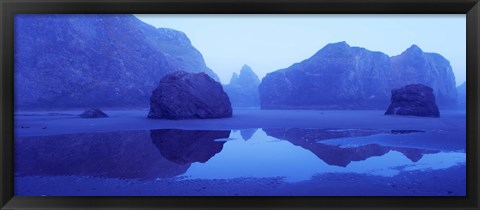 Framed Meyers Creek at Dawn, Cape Sebastian, California Print