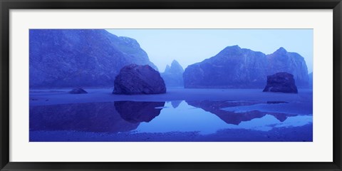 Framed Meyers Creek at Dawn, Cape Sebastian, California Print