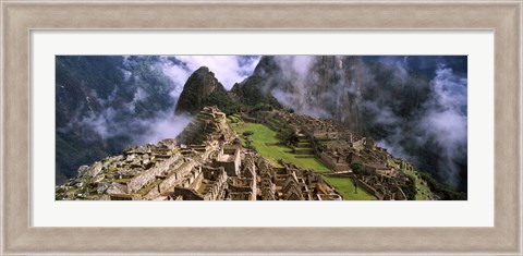 Framed Inca Ruins, Machu Picchu, Peru Print