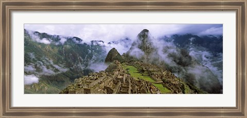 Framed High Angle View of Machu Picchu, Peru Print