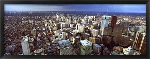 Framed Aerial view of a city, Toronto, Ontario, Canada 2011 Print