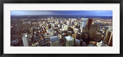 Framed Aerial view of a city, Toronto, Ontario, Canada 2011 Print