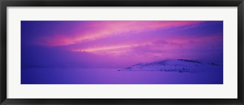 Framed Panguitch Lake at sunset, Utah, USA Print