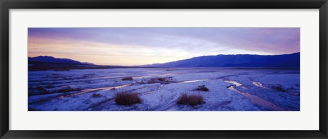 Framed Snow covered landscape in winter at dusk, Temple Sinacana, Zion National Park, Utah, USA Print