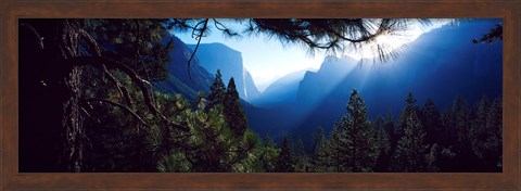 Framed Tunnel View Point at sunrise, Yosemite National Park, California, USA Print