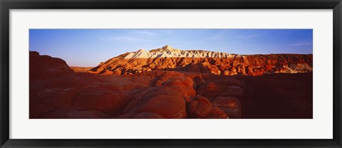 Framed Badlands at sunset, Escalante, Utah, USA Print