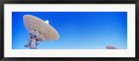 Framed Radio telescope satellite dishes of the Very Large Array on the Plains of San Agustin, Socorro, New Mexico, USA Print