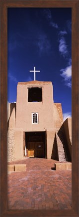 Framed Facade of a church, San Miguel Mission, Santa Fe, New Mexico, USA Print