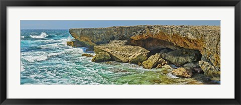 Framed Rock formations at the coast, Aruba Print