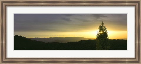 Framed Sunset over Anza Borrego Desert State Park, Borrego Springs, California, USA Print